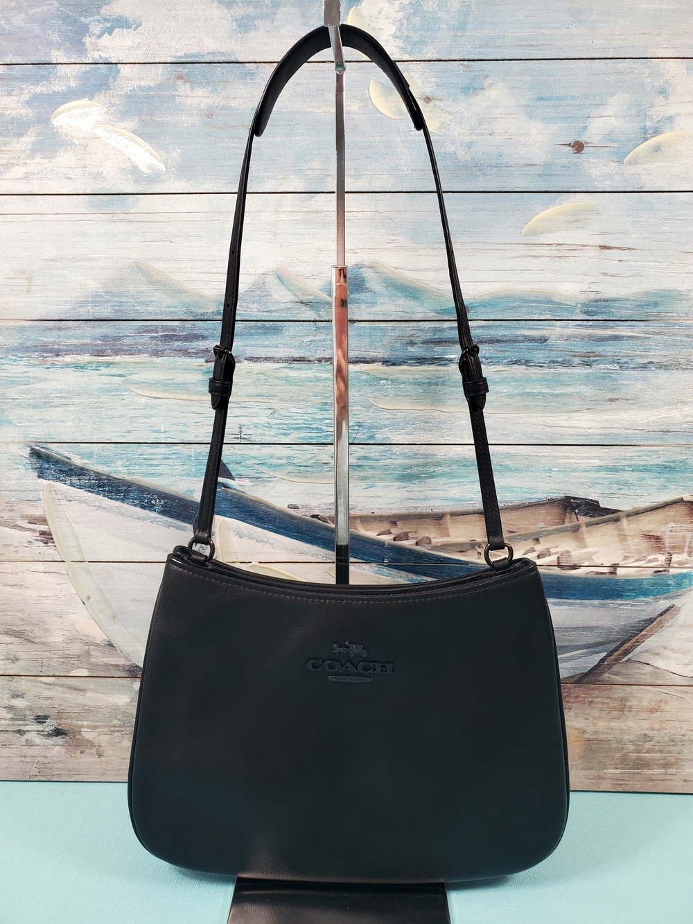 Coach Penelope Shoulder Bag Black Copper/Black CP101